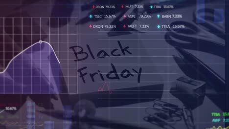 Animation-Der-Finanzdatenverarbeitung-über-Black-Friday-Text