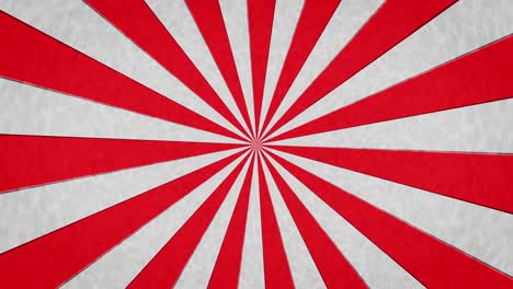 Animation-of-white-and-red-stripes-spinning-on-seamless-loop