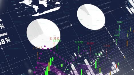 Animation-Der-Finanziellen-Und-Statistischen-Datenverarbeitung-Vor-Blauem-Hintergrund