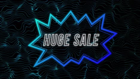 Animation-of-huge-sale-text-over-shapes-moving