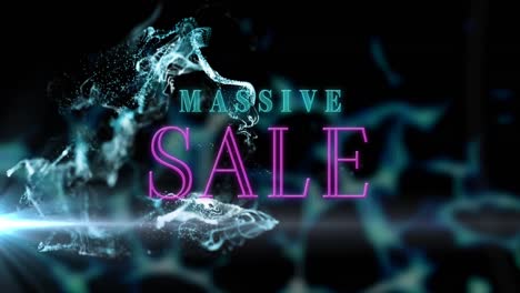 Animation-of-massive-sale-text-over-shapes-moving