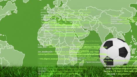 Animación-Del-Procesamiento-De-Datos-Sobre-Fútbol-Y-Mapa-Mundial.