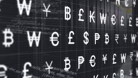 A-server-room-with-rows-of-currency-symbols-moving-across-the-screen