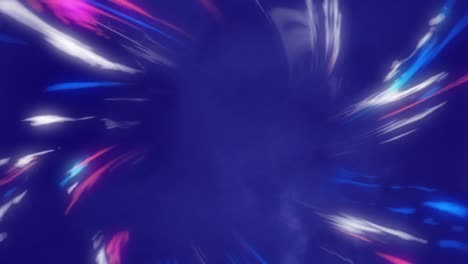 Animation-Leuchtender-Lichtspuren-Und-Kopierraum-Auf-Violettem-Hintergrund