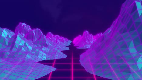 Animation-Von-Metaverse-Und-Datenverarbeitung-Auf-Violettem-Hintergrund