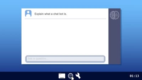 Animation-of-screen-with-ai-chat-on-blue-background