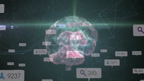 Animation-of-social-media-icons-and-data-processing-over-human-brain