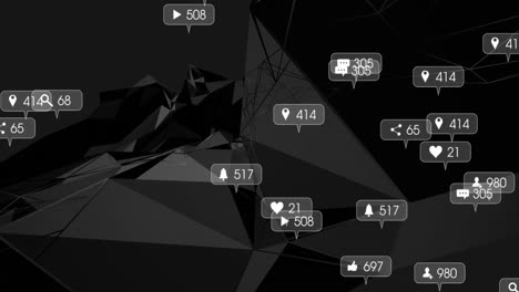 Animation-Der-Datenverarbeitung-In-Sozialen-Medien-über-Abstraktem-Muster