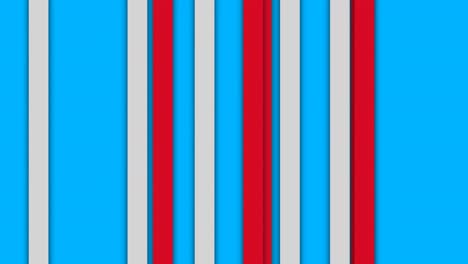 Animation-Roter-Und-Weißer-Streifen,-Die-Sich-Auf-Blauem-Hintergrund-Bewegen