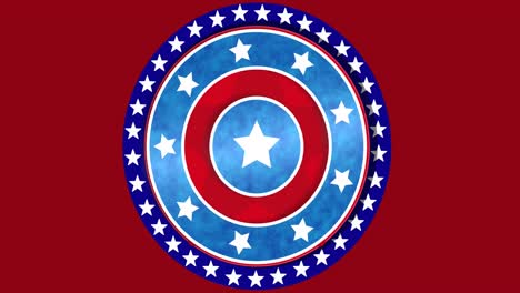 Animation-of-moving-circles-with-stars-coloured-with-flag-of-usa