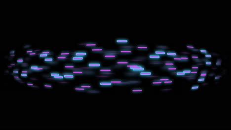Animation-Leuchtender-Lichtspuren-Der-Datenübertragung-Auf-Schwarzem-Hintergrund