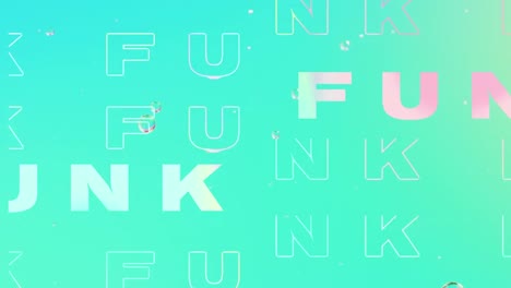 Animation-Von-Funk-Text-Auf-Abstraktem,-Flüssig-Gemustertem-Hintergrund