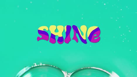 Animation-of-shine-text-over-abstract-patterned-background