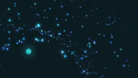 Animation-Leuchtender-Blauer-Lichter-Auf-Gemustertem-Hintergrund