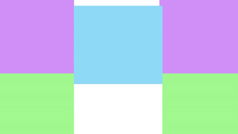 Animation-of-multi-coloured-squares-jumping-over-white-background