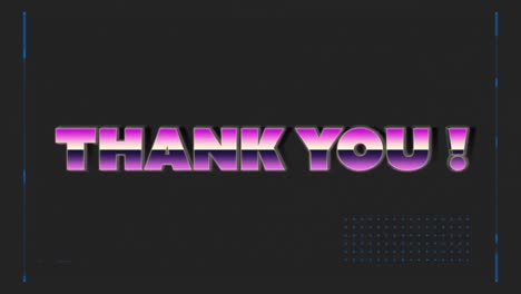 Animation-of-interface-with-thank-you-text-banner-against-grey-background