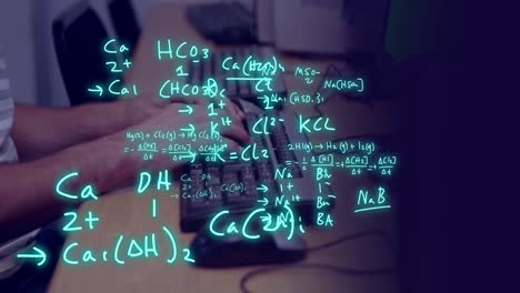 Animation-of-equations-and-data-processing-over-biracial-male-student-using-computer