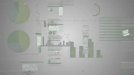 Animation-of-statistical-data-processing-against-grey-background