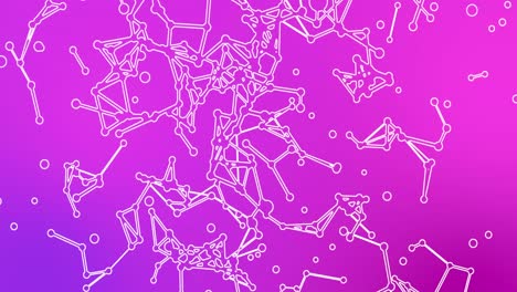 Animation-Des-Netzwerks-Von-Verbindungen-Vor-Violettem-Hintergrund-Mit-Farbverlauf