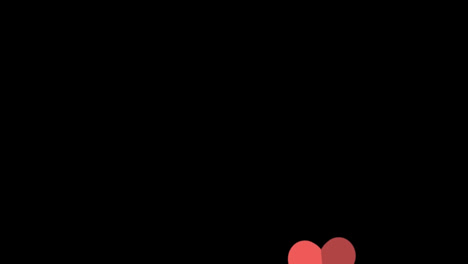 Animation-Roter-Herzsymbole,-Die-Vor-Dem-Kopierraum-Auf-Schwarzem-Hintergrund-Schweben