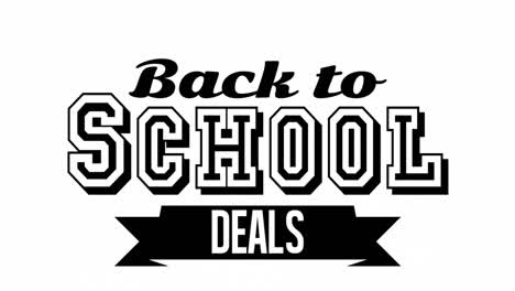 Animation-of-back-to-school-deals-black-text-on-white-background