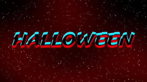 Animation-Von-Weißen-Partikeln-über-Halloween-Textbanner-Vor-Rotem-Und-Schwarzem-Hintergrund-Mit-Farbverlauf
