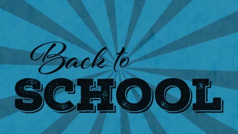 Animation-of-back-two-school-text-over-blue-stripes-spinning