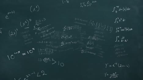 Animation-of-mathematical-formulae-over-green-background