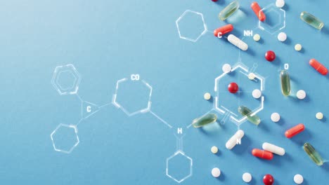 Animation-of-chemical-structures-over-pills