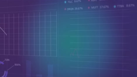 Animation-Der-Börse-Und-Der-Statistischen-Datenverarbeitung-Vor-Blauem-Hintergrund-Mit-Farbverlauf