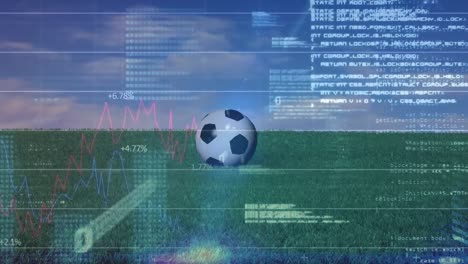 Animation-of-binary-coding-and-data-processing-over-football-on-field