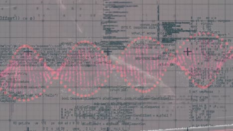 Animation-of-dna-strand-spinning-and-data-processing-over-grid