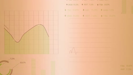 Animation-Der-Statistischen-Und-Börsendatenverarbeitung-Vor-Rosa-Hintergrund