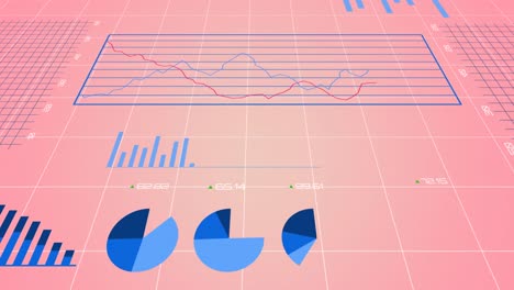 Animation-Der-Statistischen-Datenverarbeitung-über-Ein-Gitternetz-Vor-Rosa-Hintergrund