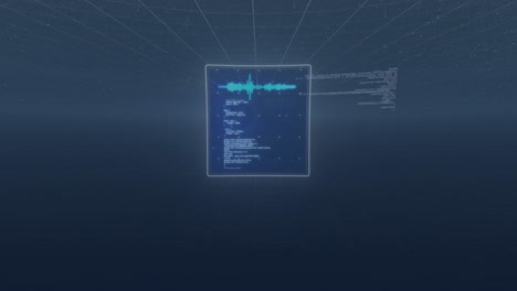 Animation-Von-Bildschirmen-Mit-Datenverarbeitung-Vor-Blauem-Hintergrund