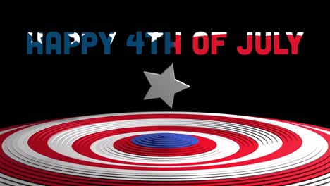 Animation-of-happy-4th-of-july-text-over-flag-of-usa-on-circle