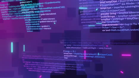Animation-Der-KI-Datenverarbeitung-Auf-Violettem-Hintergrund