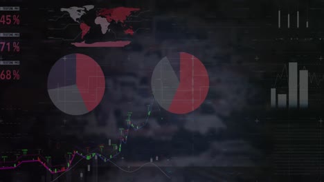 Animation-Der-Finanzdatenverarbeitung-Auf-Dunklem-Hintergrund