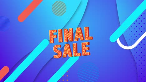 Animation-of-final-sale-text-banner-over-abstract-shapes-against-blue-gradient-background