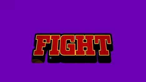 Animation-of-fight-text-over-pattern-background