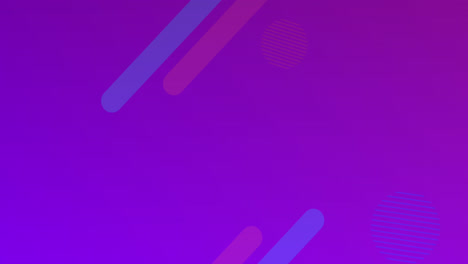 Animation-of-retro-boom-text-and-abstract-shapes-moving-over-purple-background