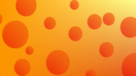 Animation-of-retro-boom-text-and-abstract-shapes-moving-on-over-orange-background