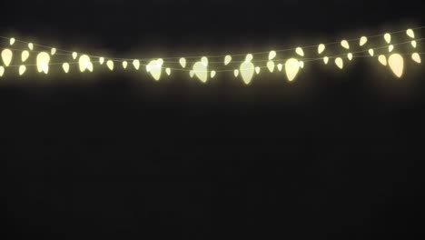 Animation-Beleuchteter-Lichter,-Die-Auf-Schwarzem-Hintergrund-Hängen