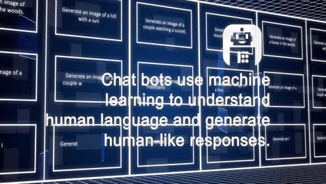 Animation-of-ai-data-processing,-chat-and-icons-over-screens