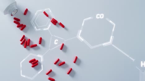Animation-Von-DNA-Strangdiagrammen-Mit-Datenverarbeitung-über-Roten-Pillen