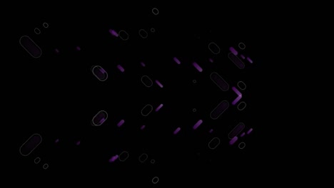 Animation-Violetter,-Sich-Bewegender-Linien-Vor-Schwarzem-Hintergrund