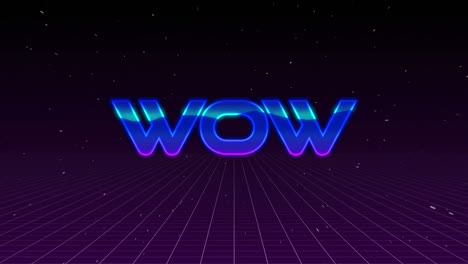 Animation-of-wow-text-over-connections-with-lights-background