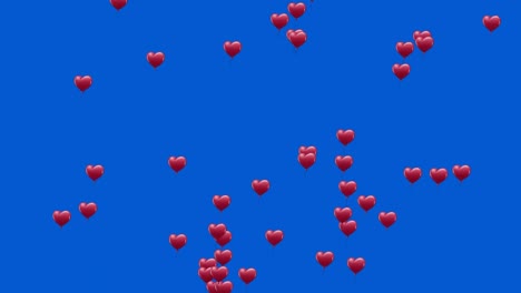 Animation-Von-Roten-Herzballons-Auf-Blauem-Hintergrund