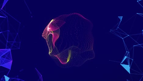 Animation-Von-Verbindungen-über-Das-Menschliche-Gehirn