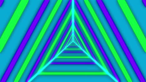 Animation-of-neon-vibrant-pattern-over-blue-background
